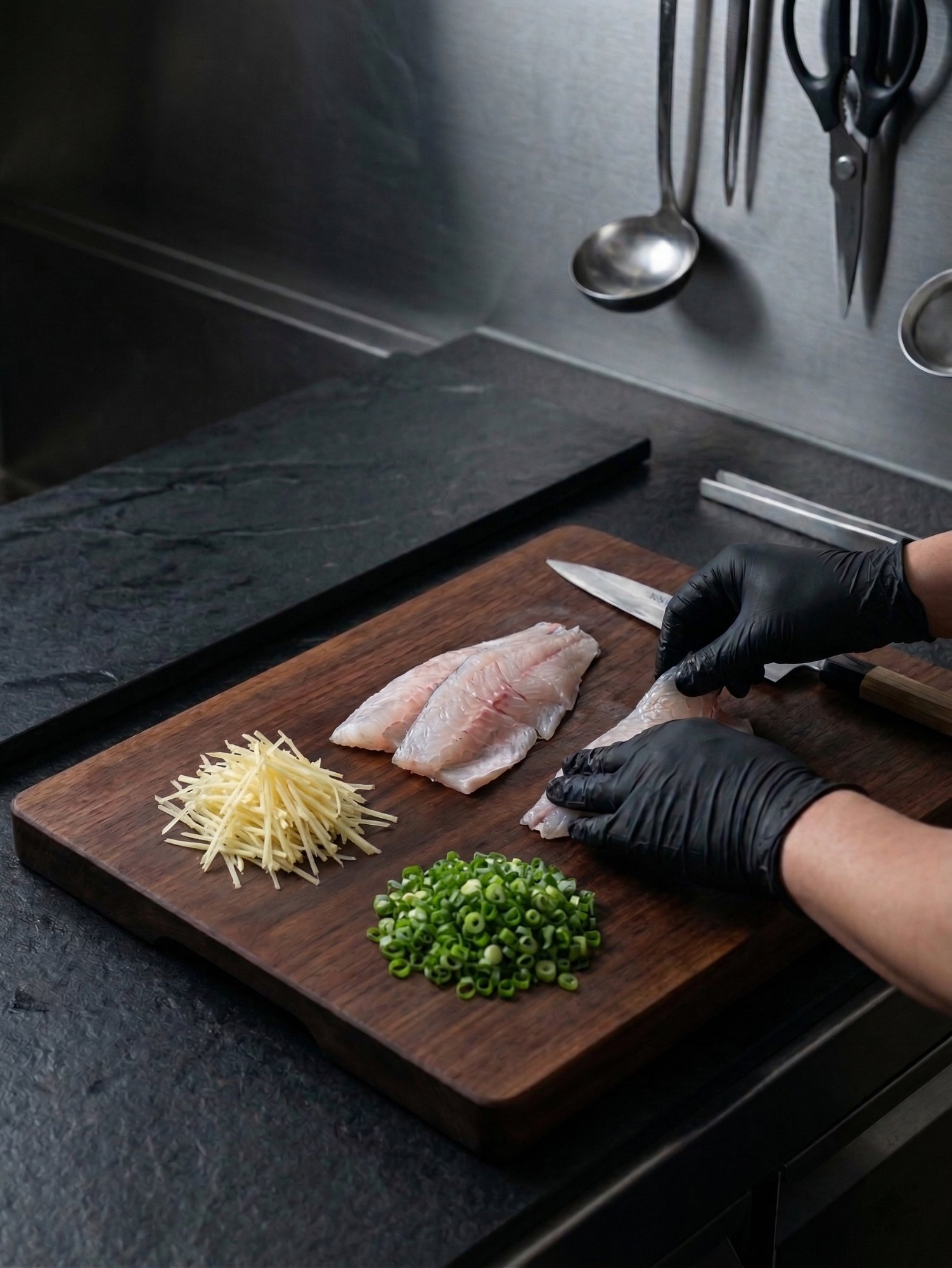 有間魚湯備料過程